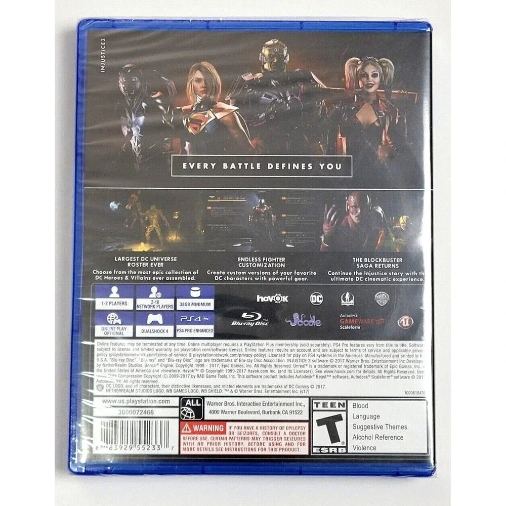 INJUSTICE 2 - PLAYSTATION‎ 4 PS4 - NEW!
